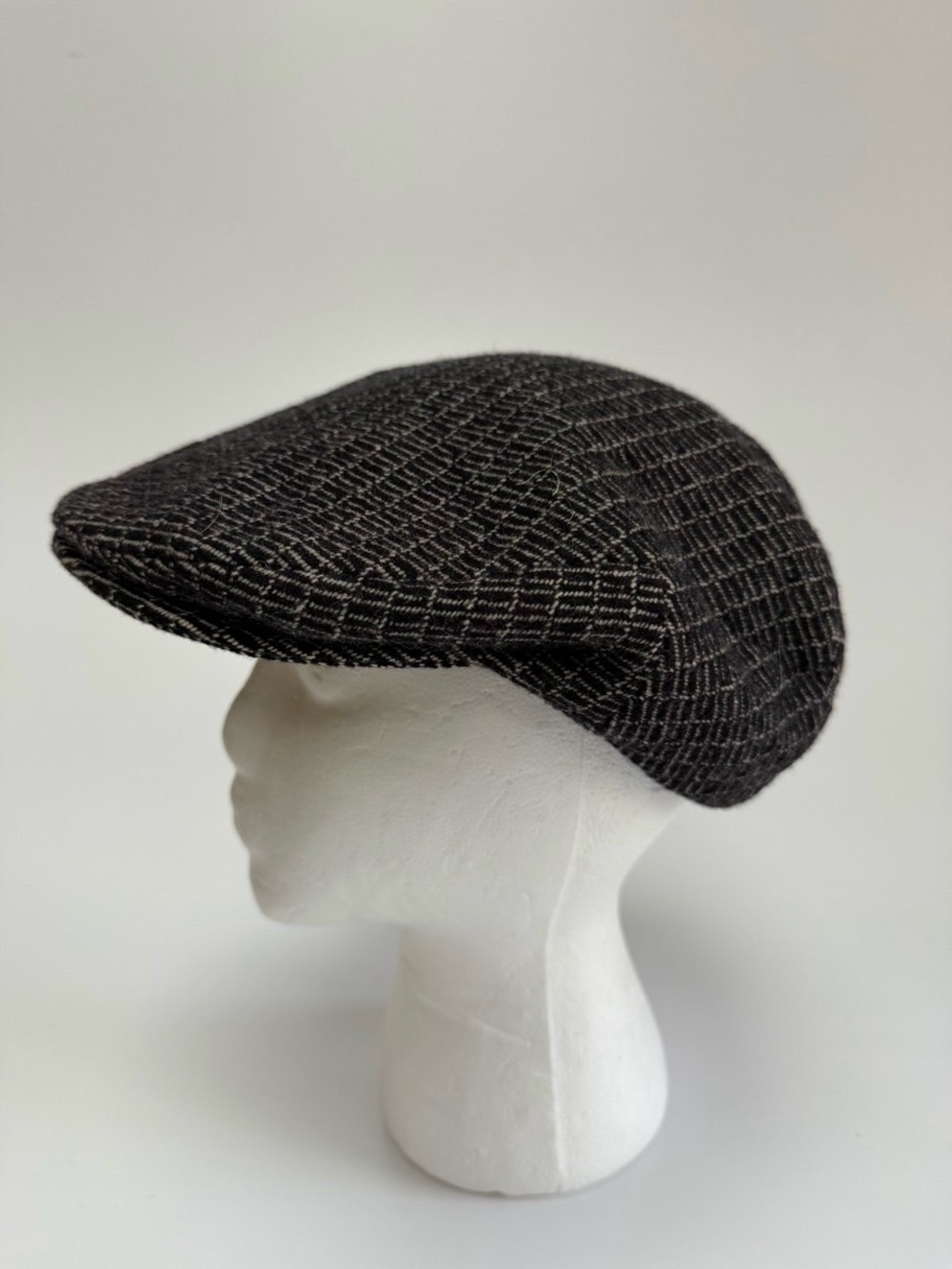 Italian Herringbone Newsboy Cap Doria Gruppo Borsalino Sz: 59 / 7 3/8US